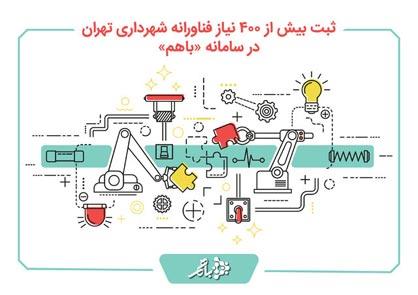 ۴۰۰ نیاز فناورانه شهرداری تهران ثبت شد